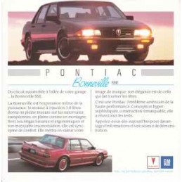 Catalogue / Sheet Pontiac...