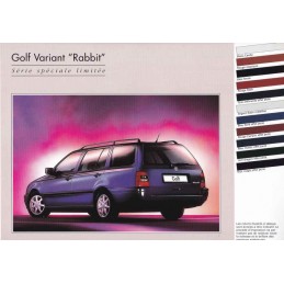 Catalogue / Sheet VW Golf...