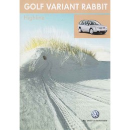 Catalogue / Sheet VW Golf...