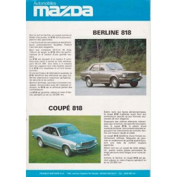 Catalogue / Sheet MAZDA 818...
