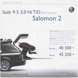 Catalogue / Sheet SAAB 9.5...