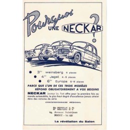 Catalogue / Sheet NECKAR...