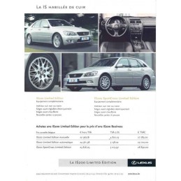Catalogue / Sheet LEXUS IS...